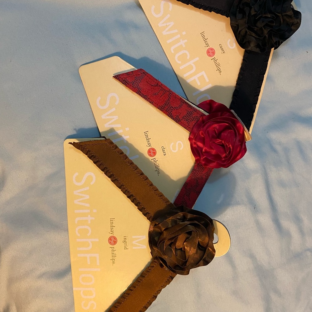Lindsay Phillips SwitchFlops Straps - Black, Red, Brown